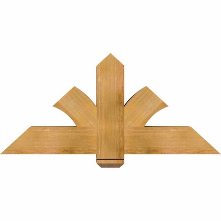 Ekena Millwork Redmond Rough Sawn Timber Gable Bracket, Western Red Cedar, 48"W x 22"H x 6"D x 6"F, 11/12 Pitch GBW048X22X0606RED00RWR